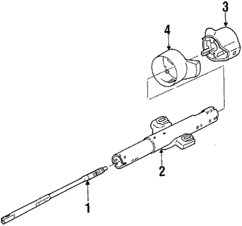 Steering Column Assembly for 1987 Oldsmobile Firenza #1