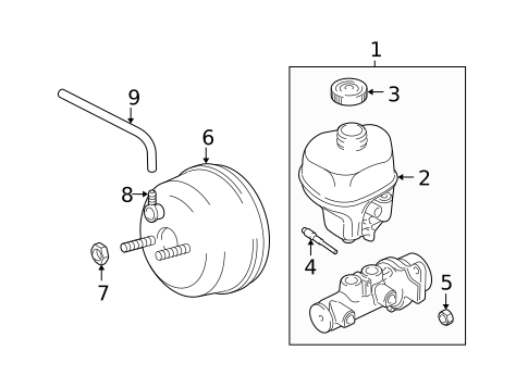 Master Cylinder - Components On Dash Panel for 2008 Dodge Ram 1500 #0