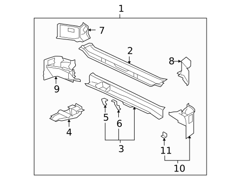 Rear Body for 2007 Mitsubishi Outlander #1