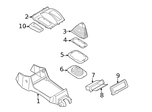 Center Console for 2003 Mitsubishi Montero Sport #1