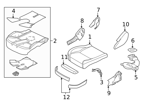 Passenger Seat Components for 2019 Land Rover Range Rover #2