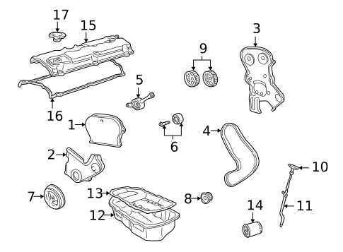 Engine Parts for 2003 Chrysler Sebring #1