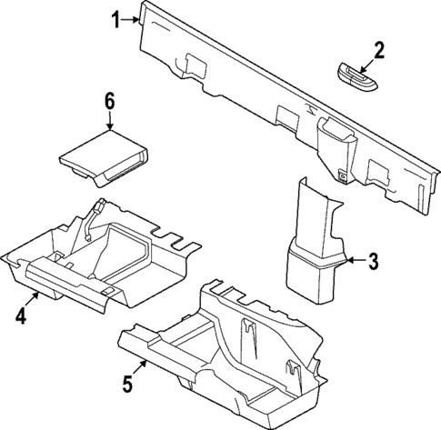 Interior Trim - Rear Body for 2023 Ford Maverick #0