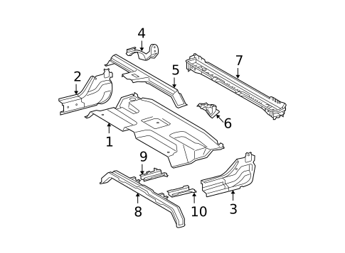 Floor - Cab for 2007 Toyota Tundra #0