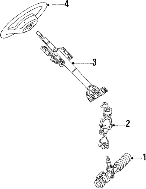 Steering Column & Wheel for 1987 Mazda 323 #0