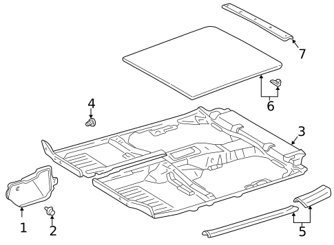 Interior Trim - Rear Body for 1996 Toyota RAV4 #1