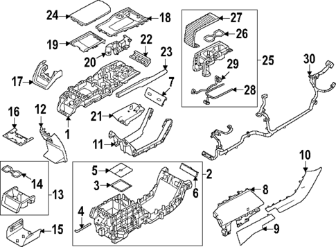 Front Console for 2025 Volvo EX90 #0
