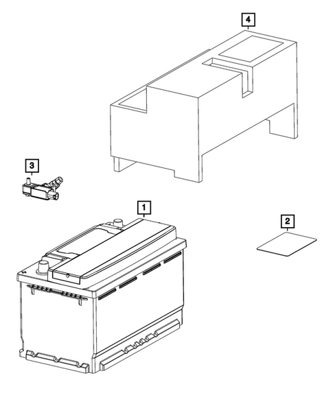Battery, Battery Tray and Cables for 2025 Ram 3500 #0