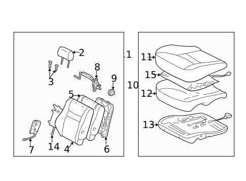 Front Seat Components for 2002 Toyota Camry #0