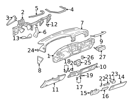 Instrument Panel for 2007 Chevrolet Silverado 1500 Classic #0