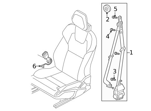 Front Seat Belts for 2023 Volvo V60 #0