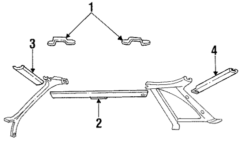 Interior Trim - Roof for 1992 Ford Tempo #0