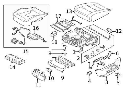 Front Seat Components for 2015 Audi Q3 #1