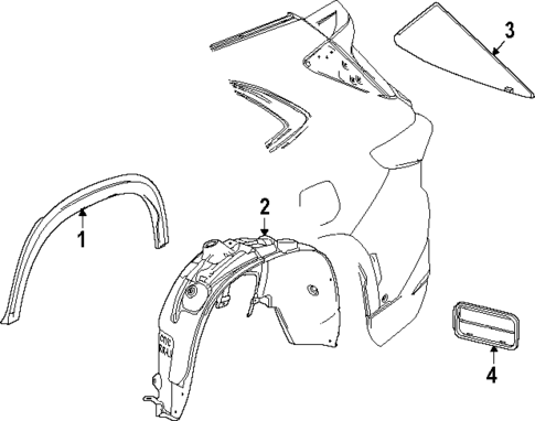 Exterior Trim - Quarter Panel for 2025 Buick Enclave #0