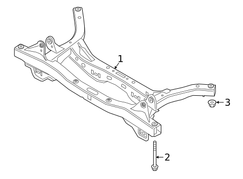Suspension Mounting for 2021 Hyundai Kona Electric #1