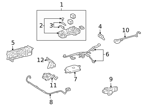 Battery for 2008 Lexus LS600h #1