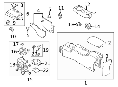 Center Console for 2019 Nissan LEAF #1