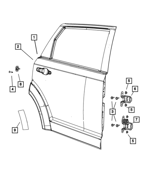 Rear Door for 2018 Dodge Journey #1