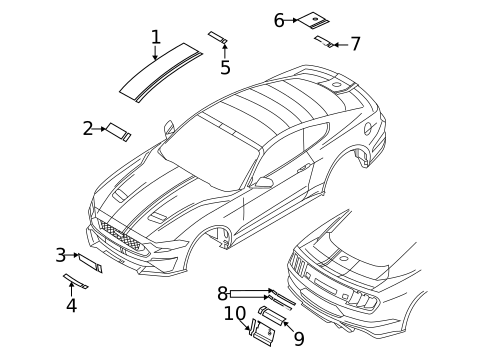 Stripe Tape for 2020 Ford Mustang #3