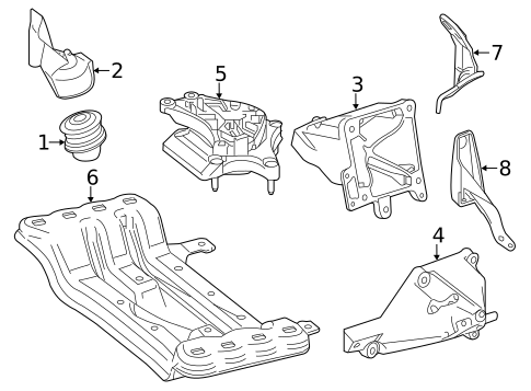 Engine & Trans Mounting for 2014 Mercedes-Benz CLS63 AMG S #0
