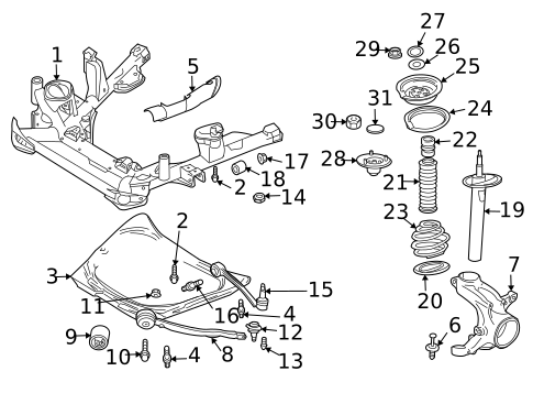 Suspension, Springs & Related Components for 2006 BMW X3 #0