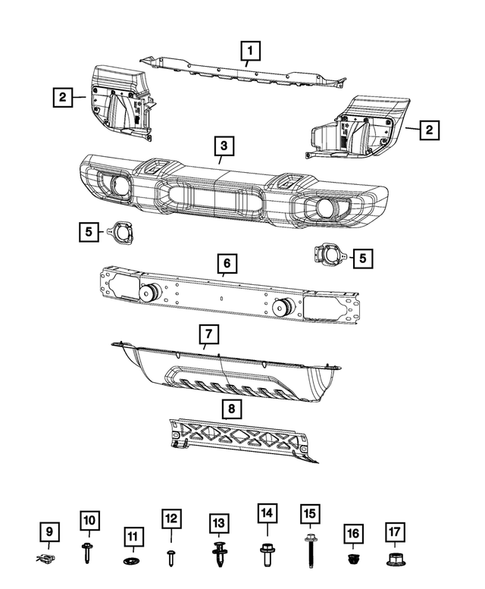 Front Bumper and Fascia for 2019 Jeep Wrangler #2