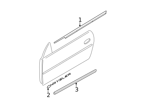 Exterior Trim - Door for 2003 Chrysler Sebring #0