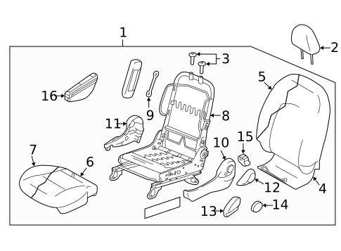 Driver Seat Components for 2016 Nissan Versa #0