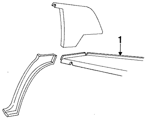 Interior Trim - Rear Body for 1987 Lincoln Continental #1