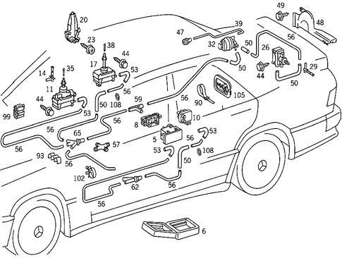 Central Locking System for 1986 Mercedes-Benz 190 E #0