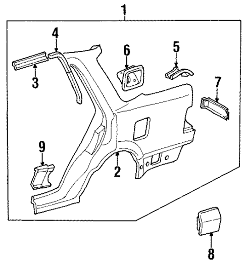 Quarter Panel & Components for 1987 Honda Accord #1