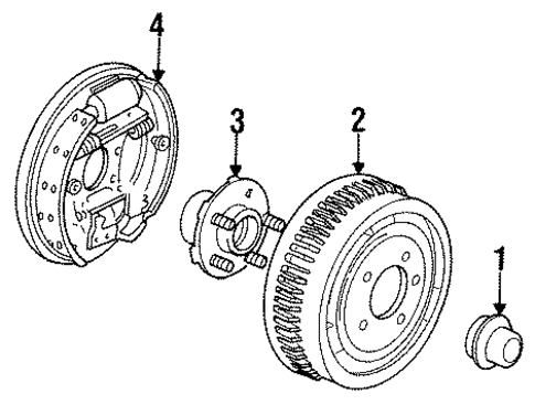 Rear Brakes for 1995 Mercury Sable #1