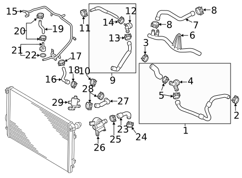 Hoses & Lines for 2015 Audi A3 #1