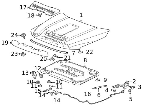 Hood & Components for 2023 GMC Sierra 2500 HD #0