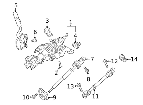 Steering Column Components for 2022 Ford F-350 Super Duty #0