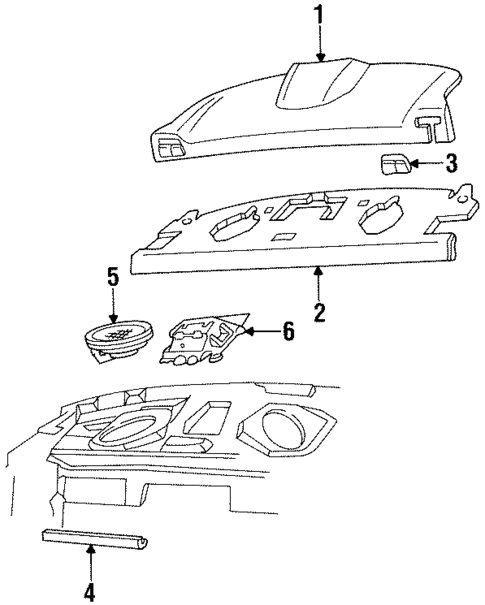 Interior Trim - Rear Body for 1998 Chevrolet Lumina #1