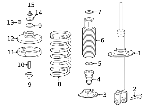 Struts & Components for 2019 Acura TLX #2