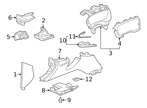 Instrument Panel Components for 2025 Cadillac XT5 #4
