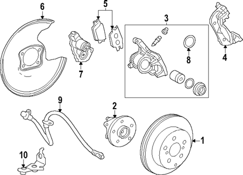 Rear Brakes for 2025 Lexus RX350h #1