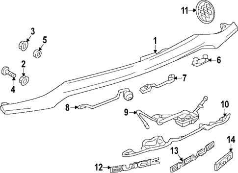 Exterior Trim - Lift Gate for 2020 Buick Enclave #0