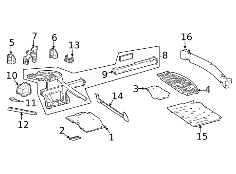 Rear Floor & Rails for 2019 Mercedes-Benz AMG® GT #1