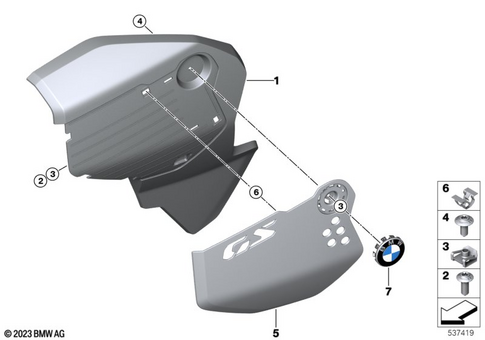 Motorcycle Trim Section, Windshield for 2024 BMW-Motorrad F 900 GS Adventure #2