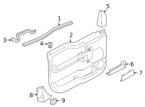Interior Trim - Front Door for 2022 Ford F-350 Super Duty #1