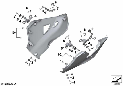 Motorcycle Trim Section, Windshield for 2019 BMW-Motorrad S 1000 XR #2