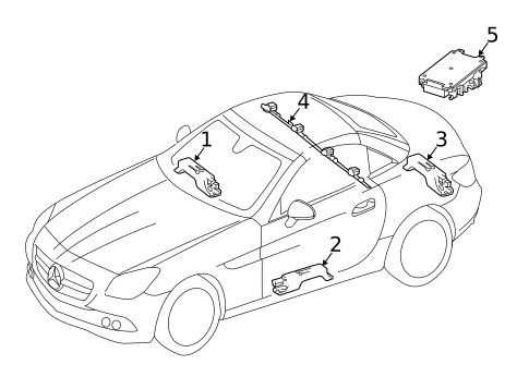 Keyless Entry Components for 2014 Mercedes-Benz SLK350 #0