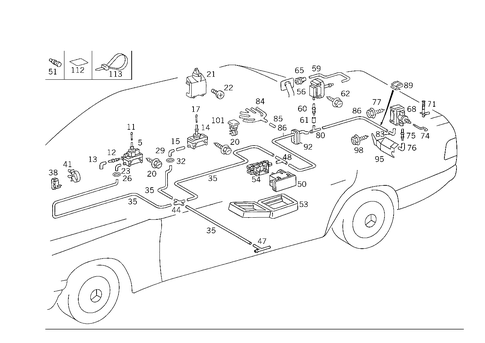 Central Locking System for 1991 Mercedes-Benz 300E #2