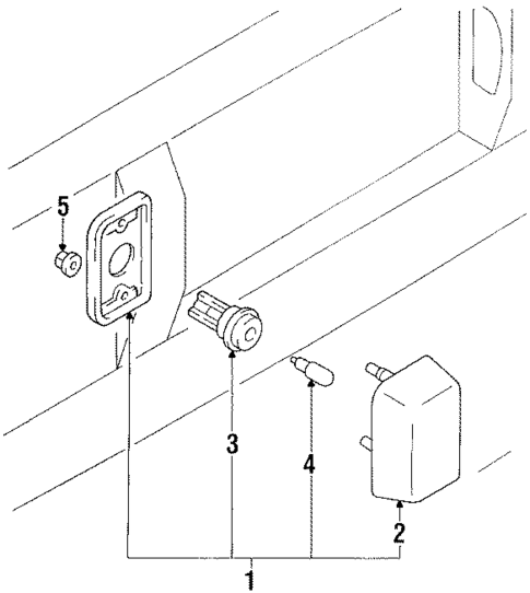 License Lamps for 1991 Toyota Corolla #1