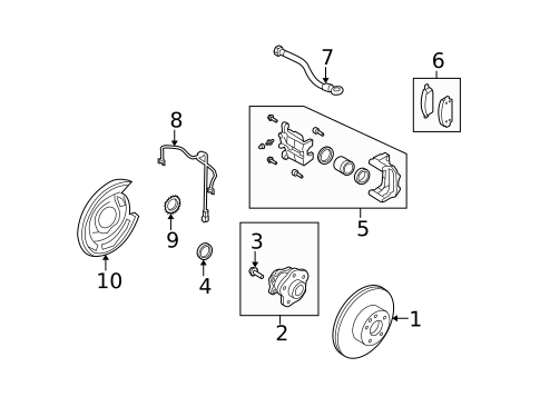 Brake Components for 2008 INFINITI G35 #0