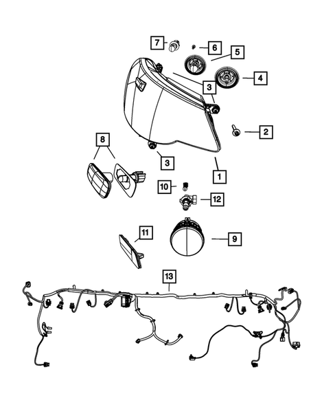 Lamps-Interior and Exterior for 2008 Chrysler Sebring #1