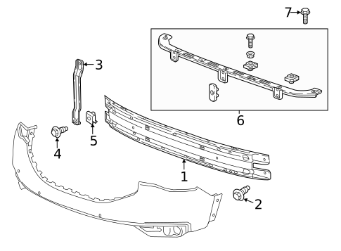Bumper & Components - Front for 2017 GMC Acadia #2